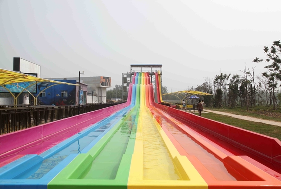 Rainbow FRP Custom Water Slides Commercial Outdoor Water Slides Red / Yellow / Green