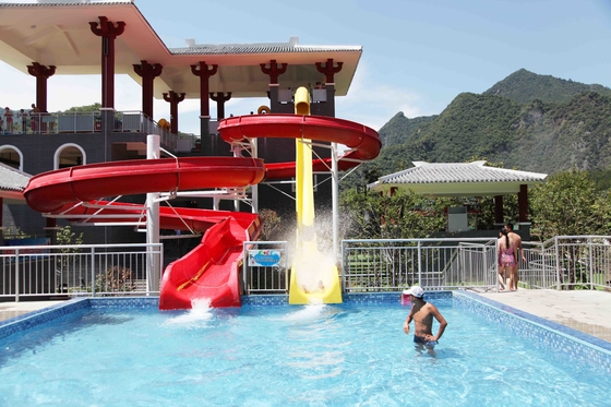 General Water Park Item Custom Water Slides High Speed With 120 Riders / H Capacity