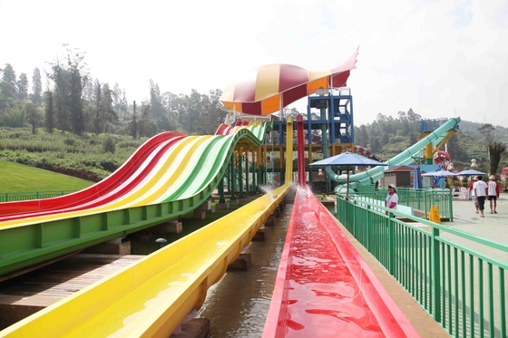 General Water Park Custom Rainbow Water Slides High Speed Adult Plastic Water Slide