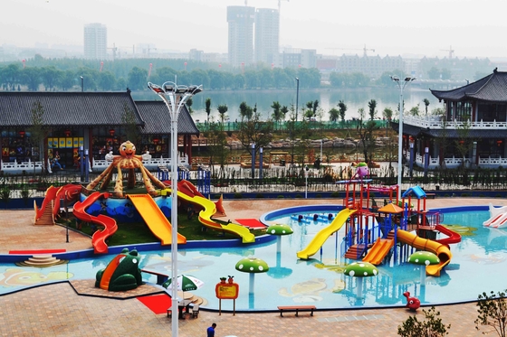 Commercial Playground Equipment Open Close Style Body Slides For Kids in Water Park
