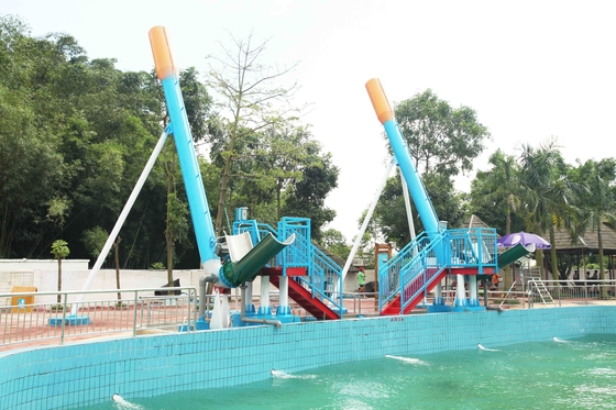 Commercial Funny Free Fall Fiberglass Pool Slide / Cannon Ball For Water Theme Parks
