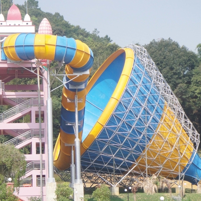 Customized Fiberglass Commercial Family Water Slide For Holiday Resort , 16m Height