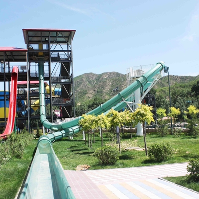 Exciting Aqua LoopBody Slide Aqua Park Fiberglass Water Slides , Platform Height 16m