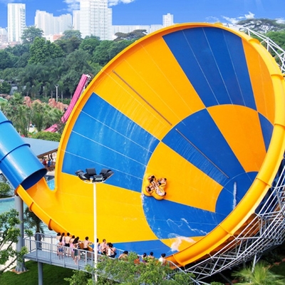 Funny Giant Fiberglass Water Slides , Super Tornado Water Slide 720rider/H Capicity