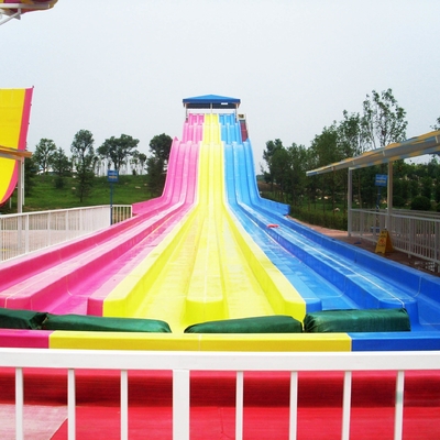 Multi Lanes Rainbow FRP Custom Water Slides Amusement Park Big Fiberglass Water Slide