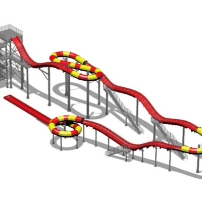 Strong QC Team Amusement Aquapark Water Dragon Water Roller Coaster For Water Park