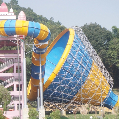 FRP Aqua Park Equipment For Adult , Customized Tornado Slide / Fiberglass Water Slide