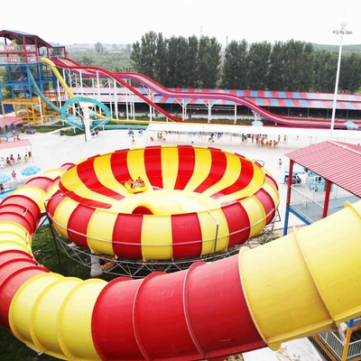 High Capacity Aqua Park Equipment Space Bowl Water Slide With 720 Riders / H