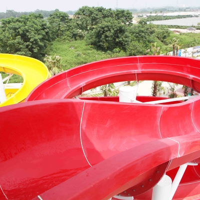 Custom Fiberglass Water Slides for amusement park with 1 year Warranty