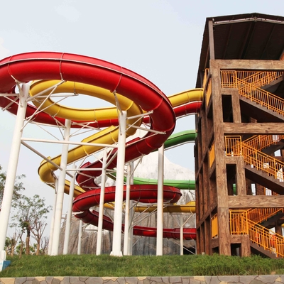 Galvanized carbon steel Custom Water Slides For Giant Outdoor Water Park