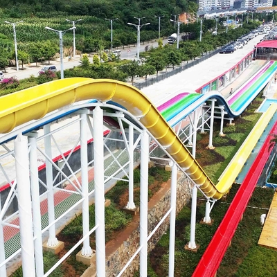 General Water Park Item Custom Water Slides High Speed With 120 Riders / H Capacity