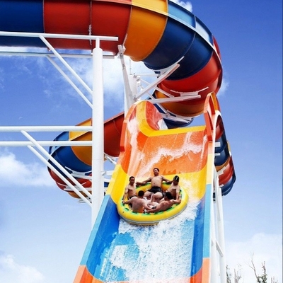 Family Rafting Aqua Park Fiberglass Waterpark Slide 6 Person/time