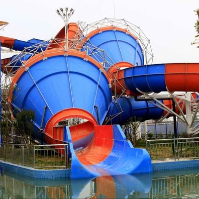 Durable Fiberglass Water Slide For Family Interactive Water Fun In Water Park