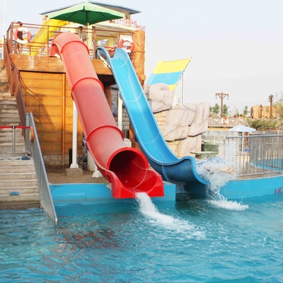 Galvanized Carbon Steel Custom Water Slides Raft Slide , 6-8mm Slide Body
