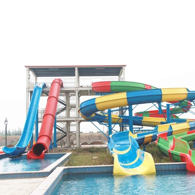 Galvanized Carbon Steel Custom Water Slides Raft Slide , 6-8mm Slide Body