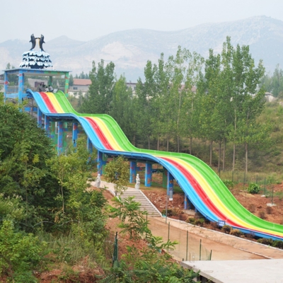 Multi Lanes Rainbow Family Custom Water Slides With Ashland / DSM Resin