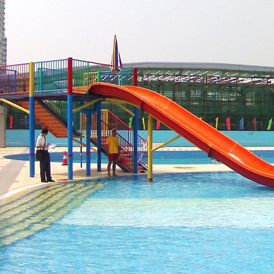 Fiberglass kids residential pool slide for water play / children water slides