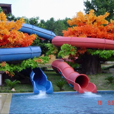 Commercial Playground Equipment Open Close Style Body Slides For Kids