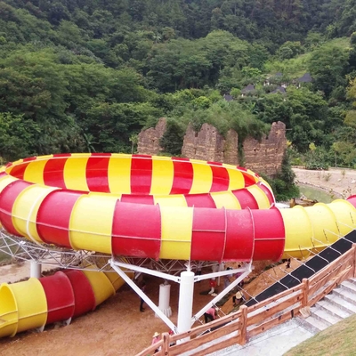 Colored Fiberglass Custom Water Slides , Adult Long Water Slide