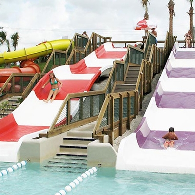Fiberglass kids residential pool slide for water play / children water slides