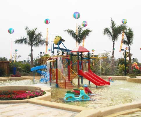 Water House Aqua Park Games Platform 21*18*9m With Water Slide For Family Fun