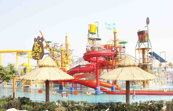 Exciting Family Water Park in Giantic Waterhouse with Different Style Waterslide