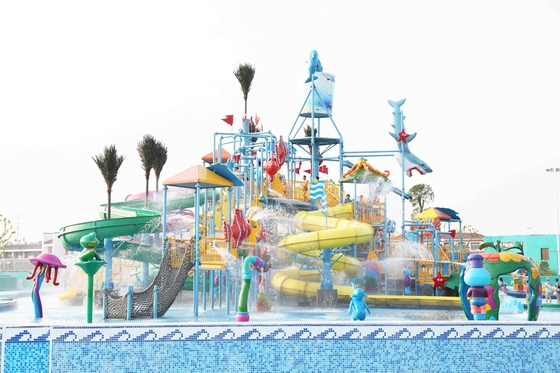 Summer Outdoor Fiberglass Aqua House /  Water Park Attractions for Theme Park