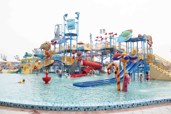 Interactive Aqua Playground Water Slide Equipment Fun Theme Park