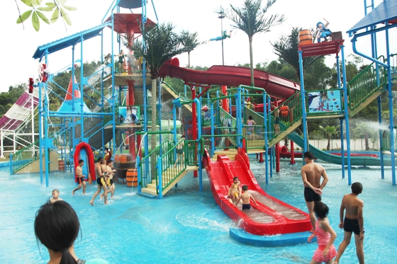 Commercial Medium Water House Aqua Playground Platform With Water Slide for Water House