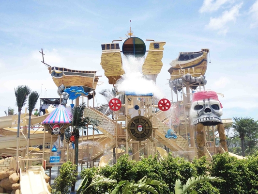 Customized Childrens Water Park Fiberglass Water Slides Entertains for Water Park