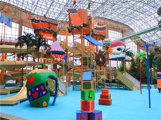 Outdoor Water Amusement Parks Custom Water Slides Combination For Hotel / Water House