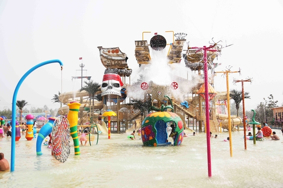 Fiberglass Aqua Playground Equipment / Customized Water Equipment For Kids