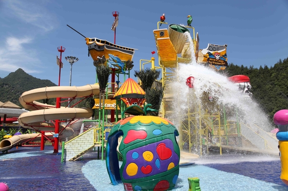 Big Water House Aqua Playground Equipment Steel Aquatic Play Structures