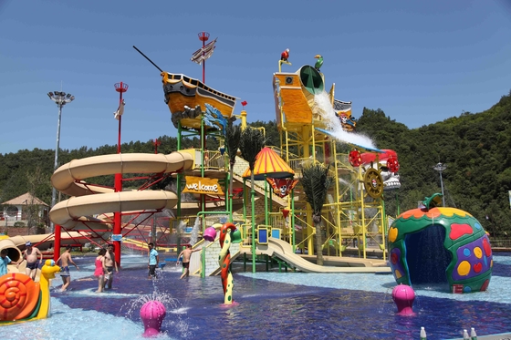 Floating  Water House Large Aqua Playground Theme Hotel Outdoor Water Park Fiberglass Equipment