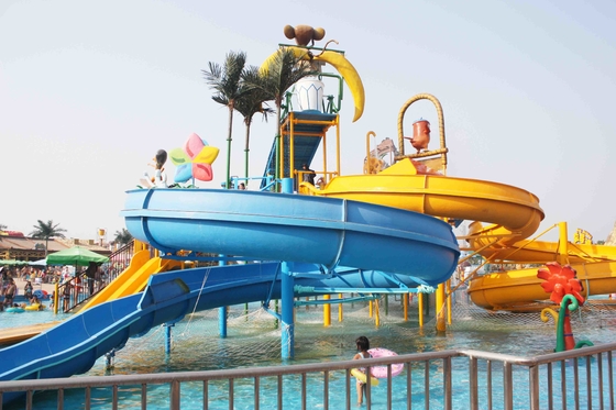 Summer Outdoor Aqua Playground Park Games Fiberglass Water Slide for Theme Park