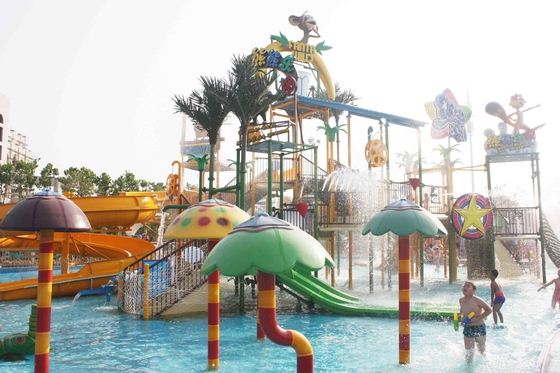 Big Water Park Playground Ashland / DSM Resin For Family Funny Game
