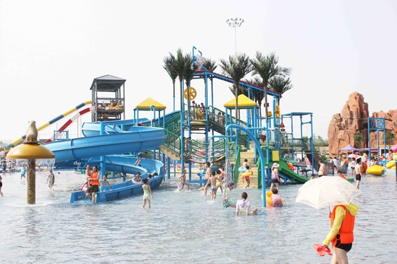 Summer Outdoor Aqua Playground Park Games Fiberglass Water Slide for Theme Park