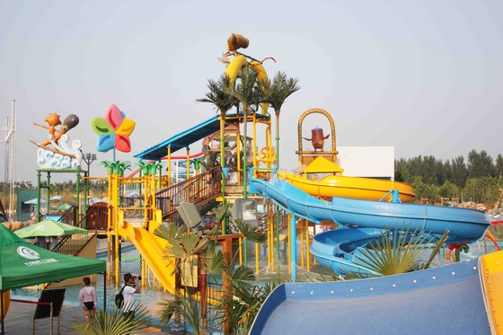 Floating Large Aqua Playground Theme Hotel Outdoor Water Park Fiberglass Equipment