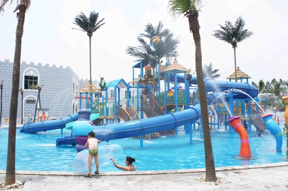 Fiberglass Aqua Playground Equipment Interactive Eco - Friendly for Water Park