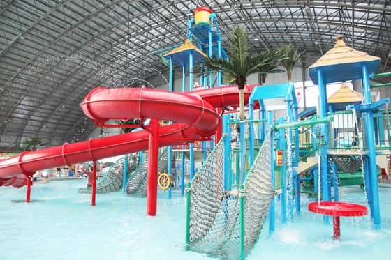 304 Stainless Steel Water Park with Indoor Play Area , FPR Fixed Type