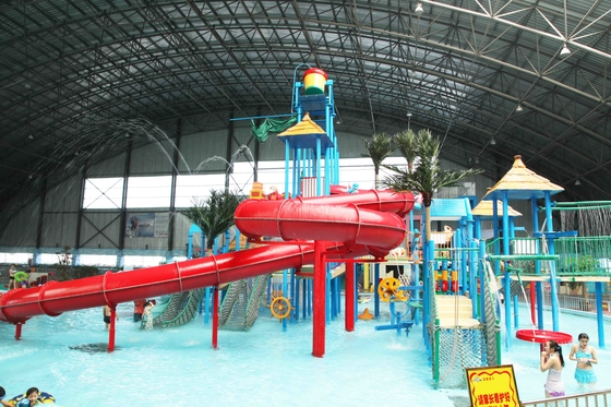 Fiberglass Aqua Playground Equipment Interactive Fiberglass Products / Customized Water Park Products