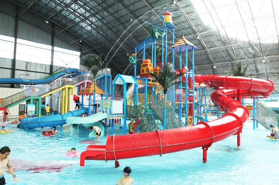 304 Stainless Steel Water Park with Indoor Play Area , FPR Fixed Type