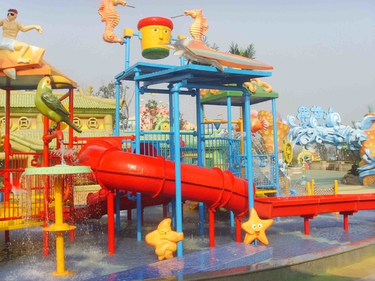 Several Lanes Fiberglass Kids' Water Playground For Water Park Build
