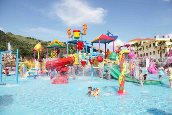 Fiberglass Kids' Water House Playground Inside Water Parks With Water Pump