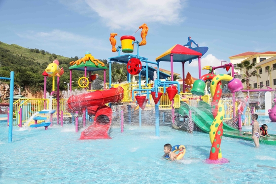 Fiberglass Kids' Water Playground inside water parks with water pump / Customized Water Slide