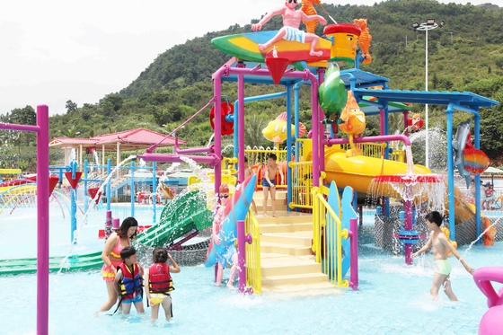 Customized Indoor / Outdoor Aqua Park Equipment Kids Water House For Family Interaction