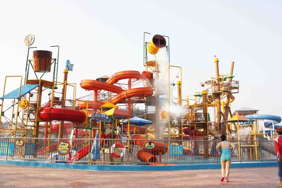 Outdoor Water Amusement Parks Custom Water Slides Combination For Hotel