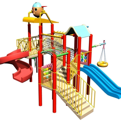 Hotel Kids' Water Playground Indoor Waterparks with Fiberglass Mini - slide