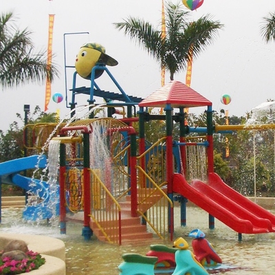 Hotel Kids' Water Playground Indoor Waterparks with Fiberglass Mini - slide