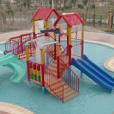 Swimming Pool Equipment Playhouse for Kids with Small Fiberglass Water Slide